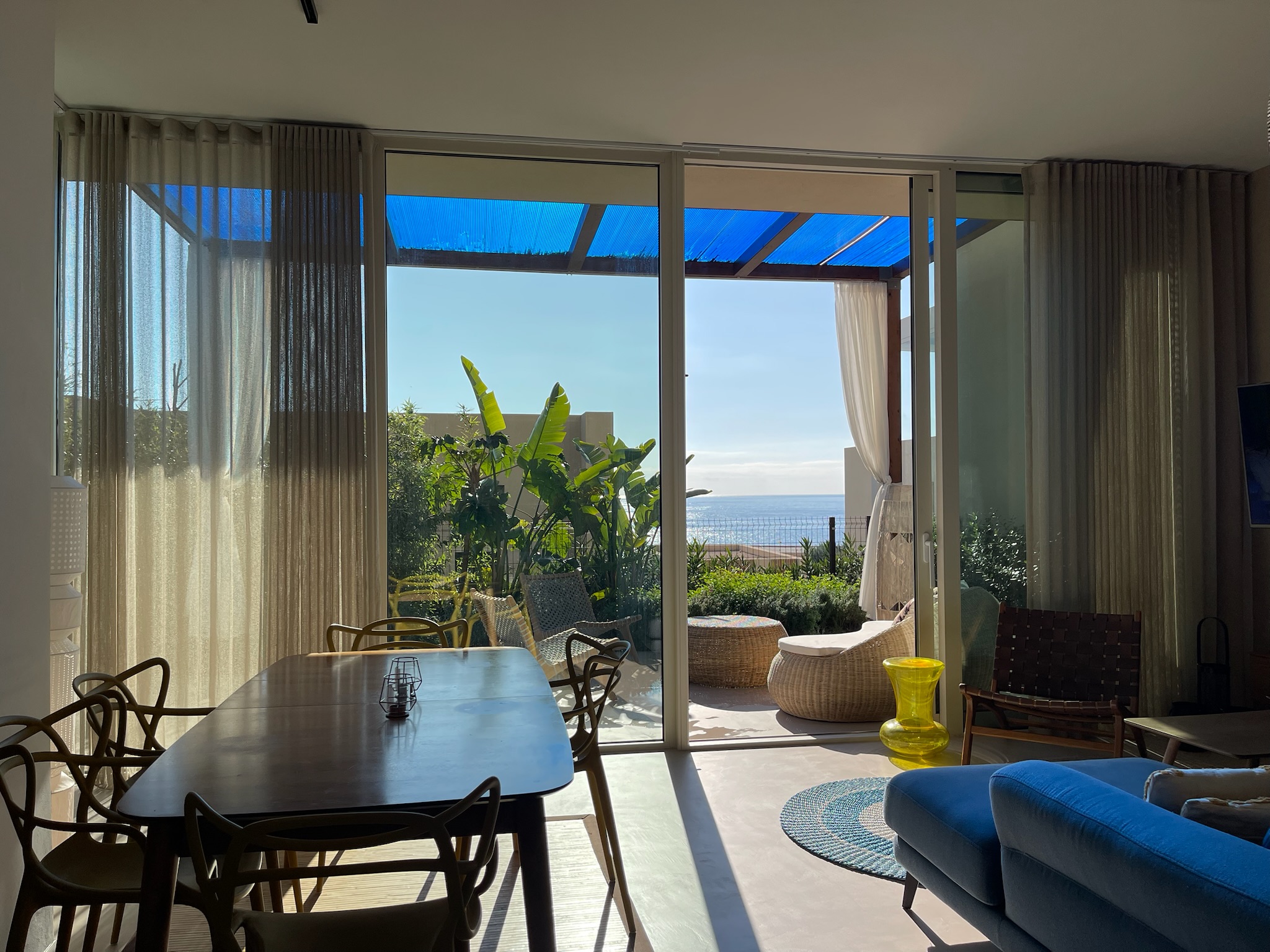 Terrace with private pool at Bluey Beach House