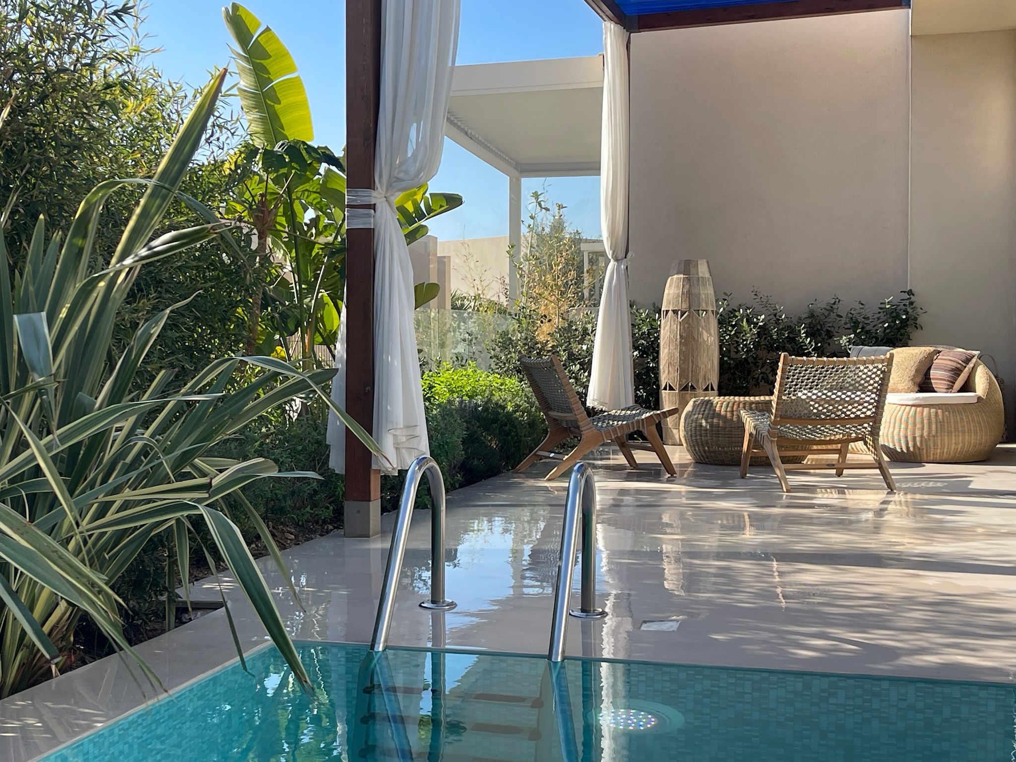 Villa terrace with private plunge pool